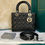 Thumbnail: Like New Lady Dior Medium Black Lamb SHW