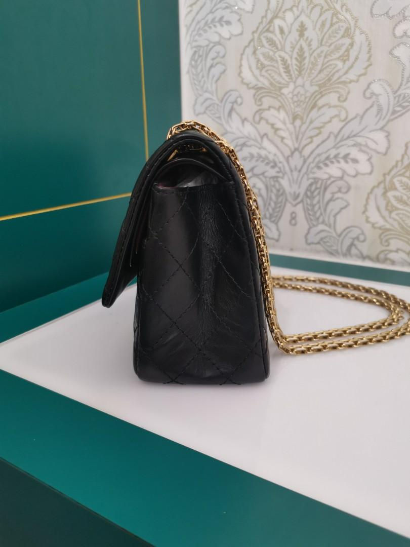 Thumbnail: #15 LNIB Chanel 2.55 Reissue 225 Black Distressed Calf aged GHW