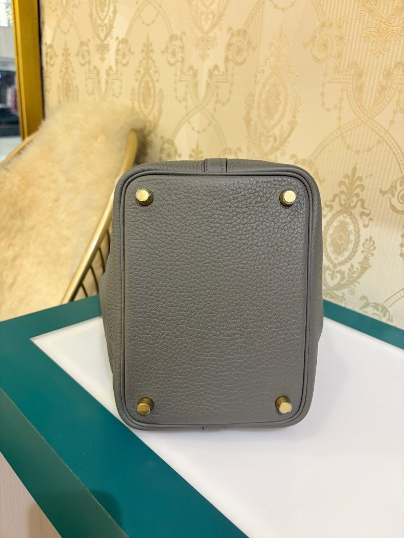 Thumbnail: Hermes Picotin 18 Gris Meyer Clemence GHW(Cash S$3,580)