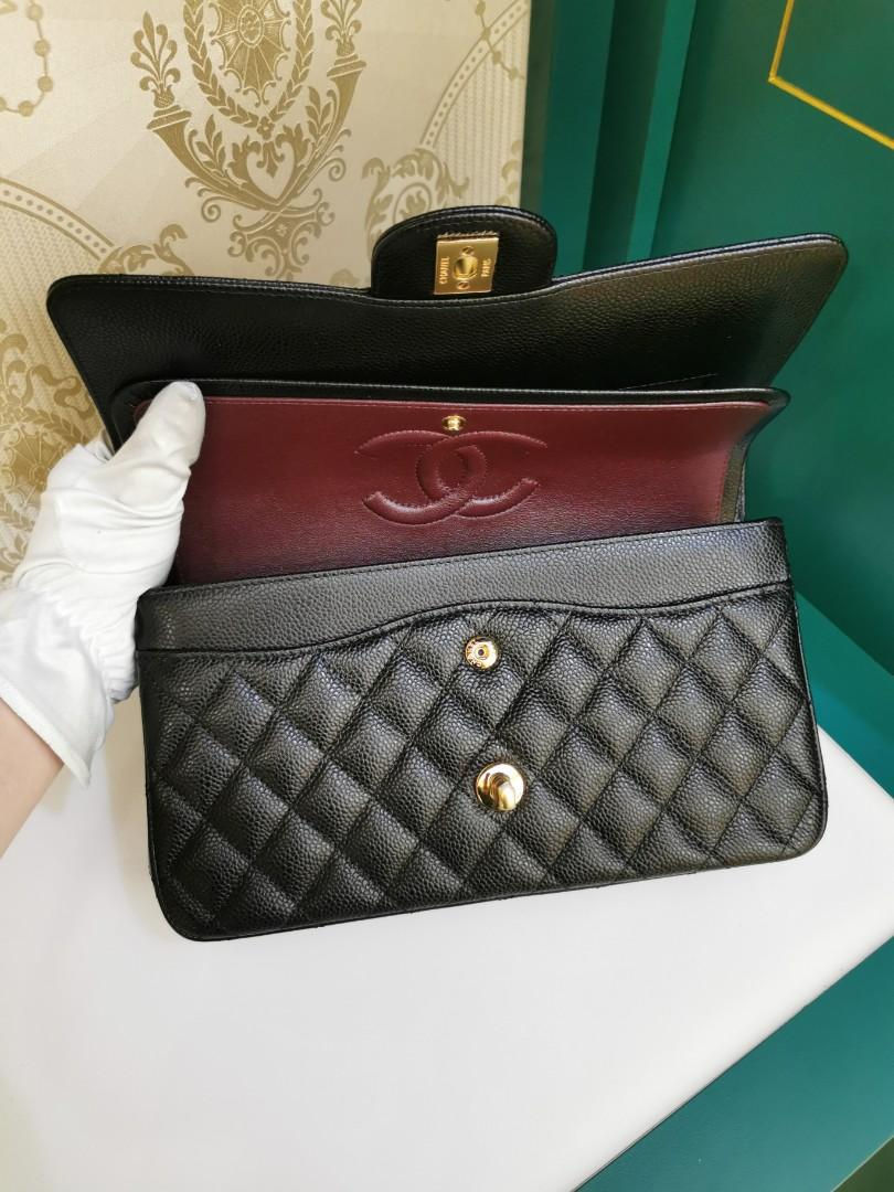 Thumbnail: #26 BNIB Chanel Classic Double Flap Medium Black Caviar GHW