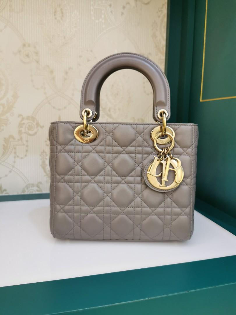 Thumbnail: Lady Dior Small ABCDior Grey Lamb Light GHW