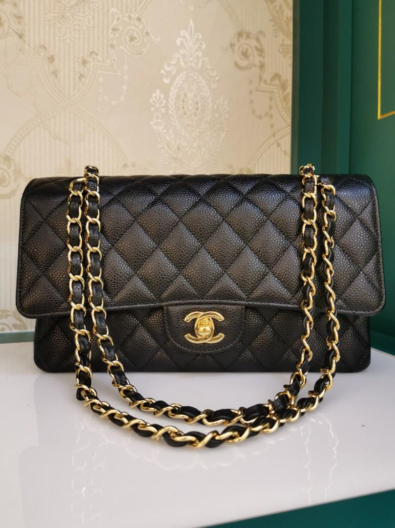 Thumbnail: #29 LNIB Chanel Classic Double Flap Medium Black Caviar GHW 