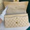 Thumbnail: #13 Chanel Classic Double Flap Medium Beige Lamb GHW