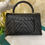 Thumbnail: #26 BNIB Chanel Coco Handle Medium Chevron Black Caviar GHW