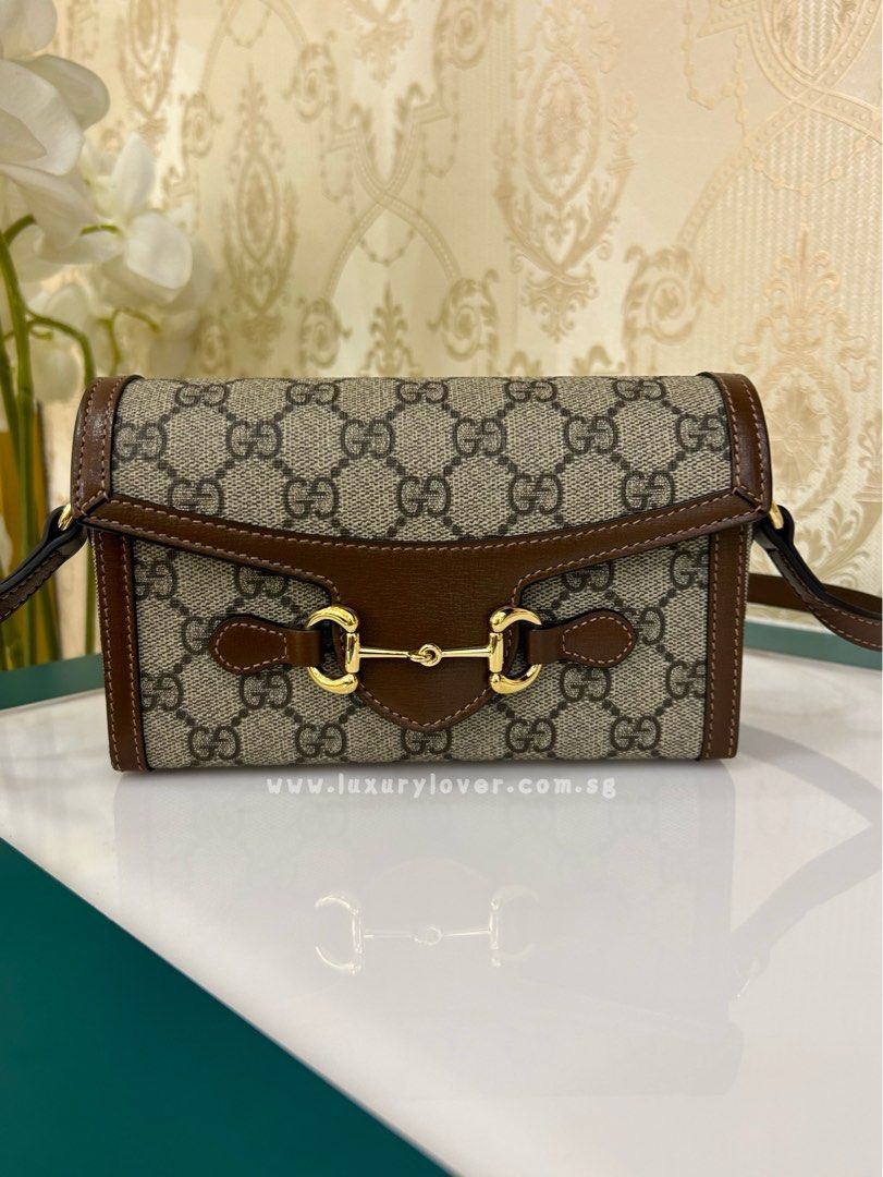 Thumbnail: Gucci Horsebit 1955 Mini Bag Monogram Canvas GHW