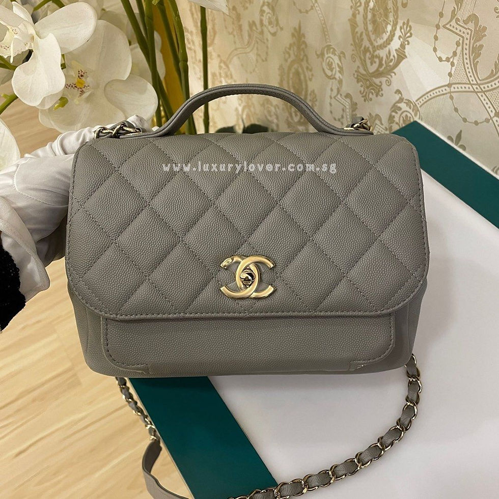 Thumbnail: #28 LNIB Chanel Business Affinity Medium Grey Caviar Light GHW