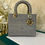Thumbnail: Lady Dior Medium D-Lite Bag Grey Cannage Embroidery light GHW