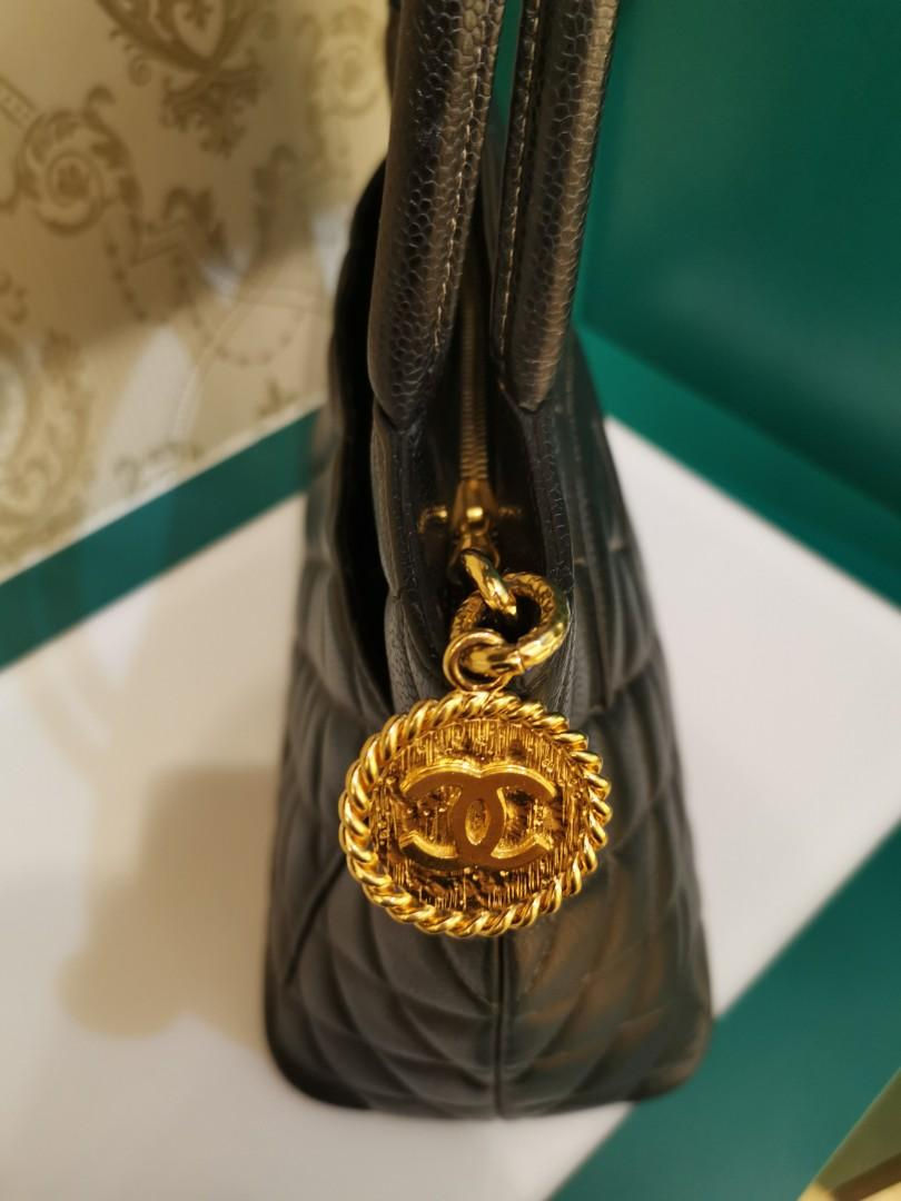 Thumbnail: #5 Excellent Chanel Medallion Tote Black Caviar GHW