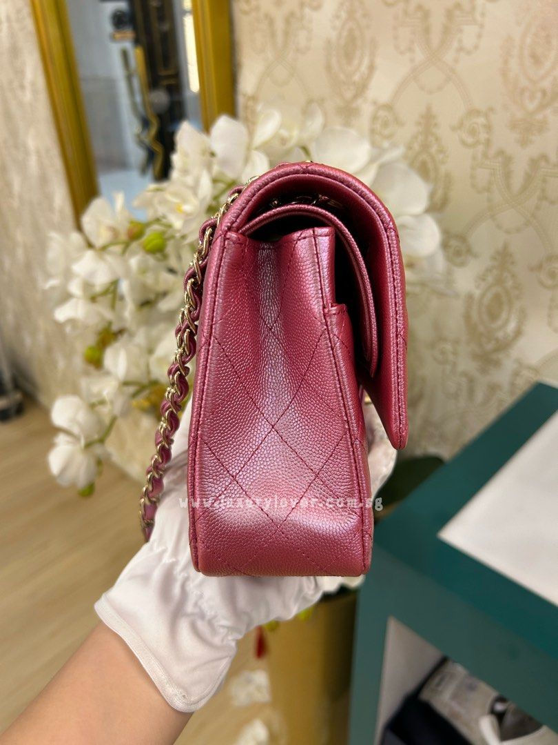 Thumbnail: LNIB Chanel Classic Double Flap Medium Iridescent Caviar