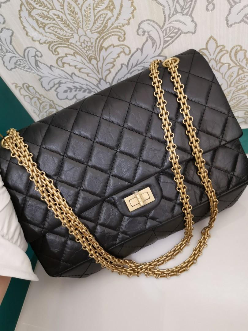 Thumbnail: #25 BNIB Chanel 2.55 Reissue 226 Black Distressed Calf with GHW