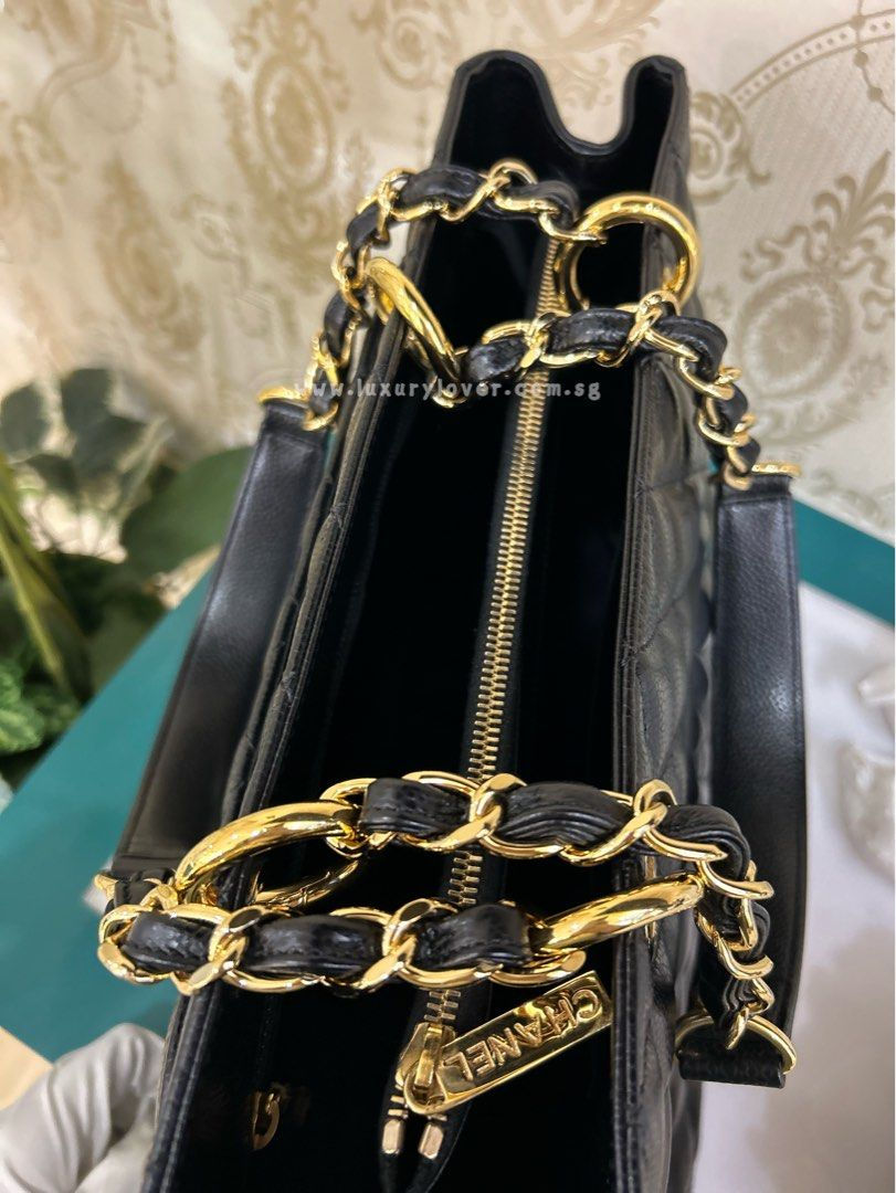 Thumbnail: #19 Chanel GST Black Caviar GHW