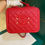 Thumbnail: #25 Like New Chanel Vanity Case Medium Red Caviar GHW