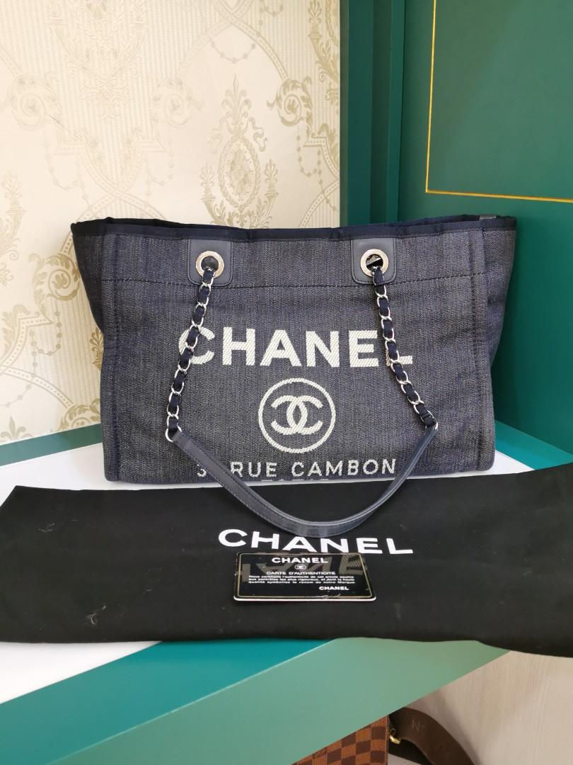 #21 Chanel Deauville Tote Dark Demin SHW