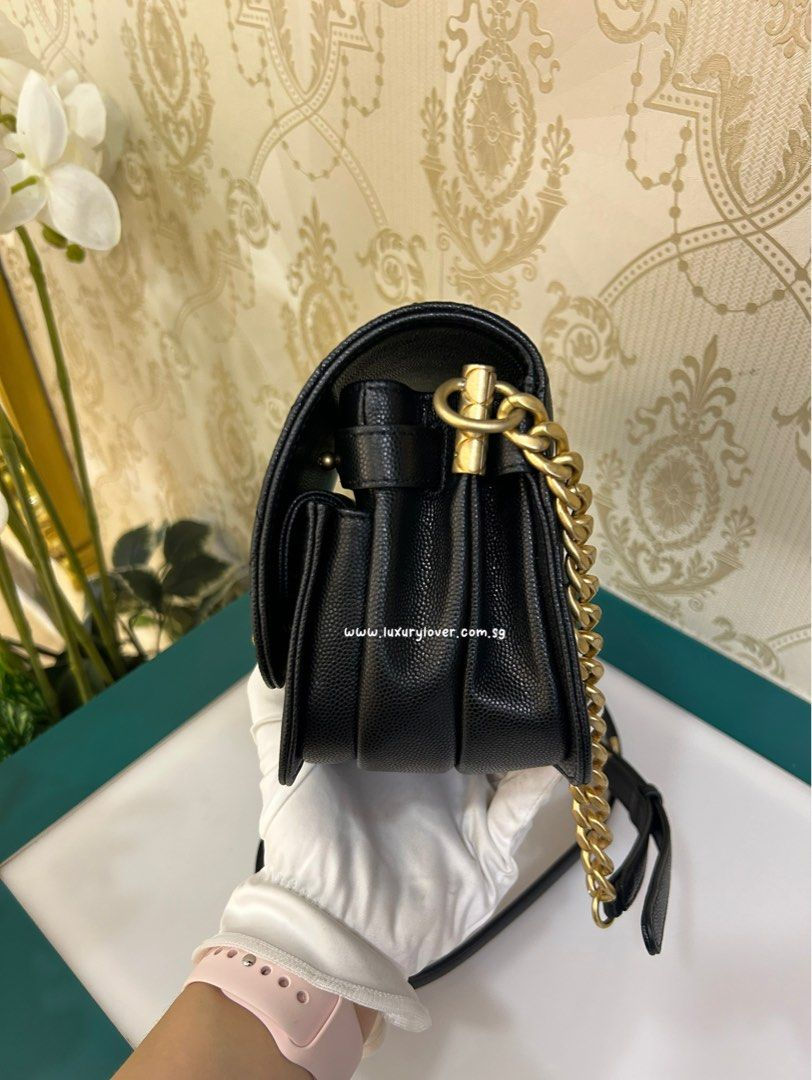 Thumbnail: LNIB Chanel 21K City Curve Mini Messenger Bag Black Caviar GHW