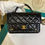 Thumbnail: LNIB Chanel 25B Wallet On Chain with Handle WOC Black Shiny Lamb (Cash S$4,680)