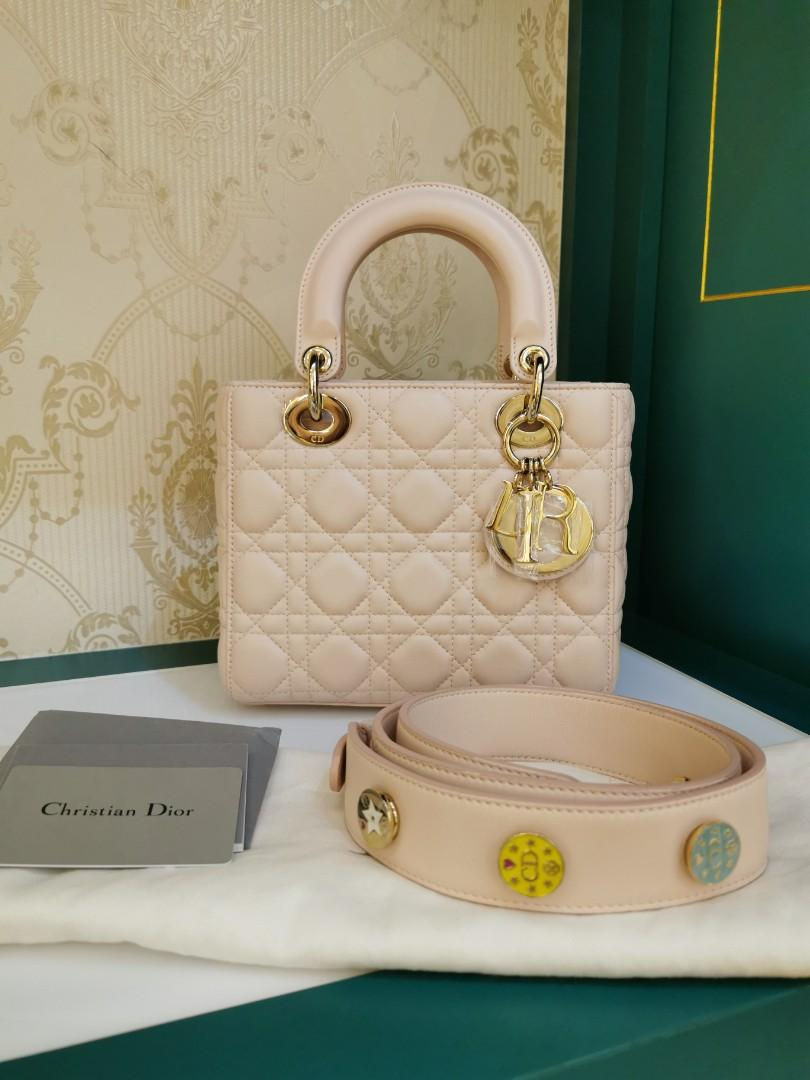 Brand new Lady Dior Small My ABC Dior Powder Pink Lamb Light GHW