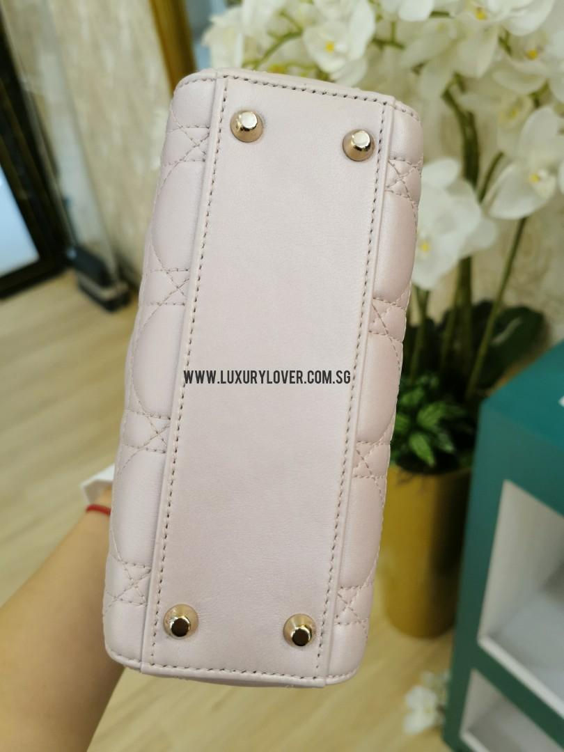 Thumbnail: BNIB Lady Dior Mini Lotus Pearly Pink Lamb Light GHW