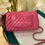 Thumbnail: #27 LNIB Chanel Mini Rectangle Flap Pink Chevron Lamb Light GHW
