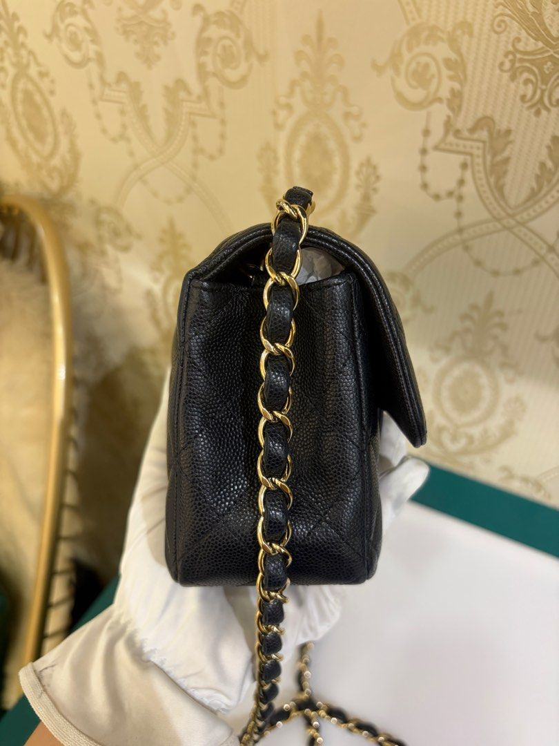 Thumbnail: Chanel Classic Mini Rectangular Flap Black Iridescent Caviar GHW(Cash S$6,780)