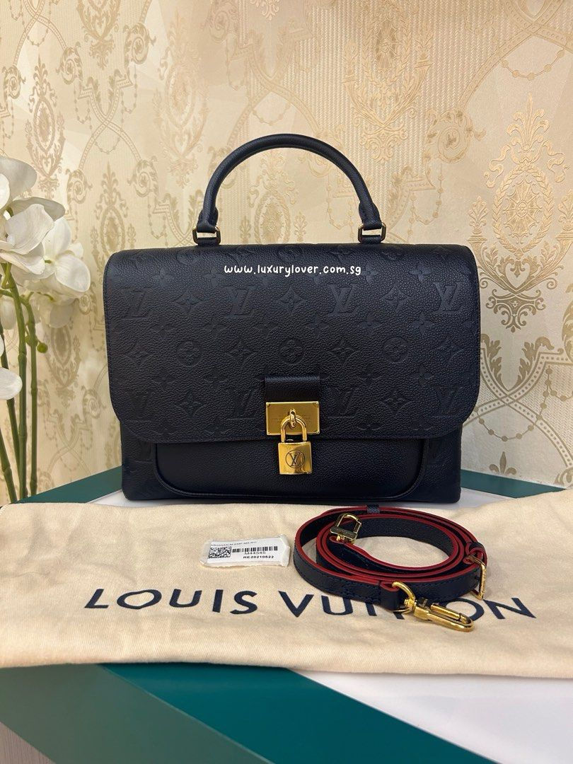 Brand New LV Louis Vuitton Marignan Bag Marine Rouge Empreinte