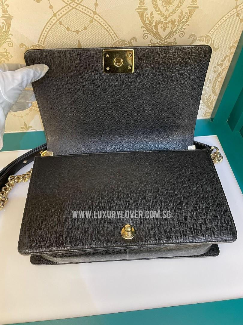 Thumbnail: #23 LNIB Chanel Boy New Medium Black Caviar Light GHW