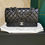 Thumbnail: #23 Excellent CHANEL Classic Double Flap Medium Black Lamb SHW