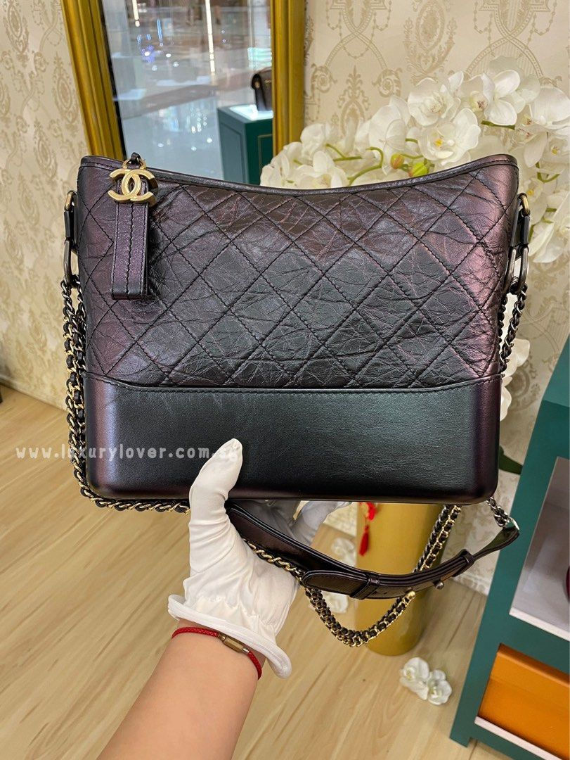 Thumbnail: #27 LNIB Chanel Gabrielle Hobo Medium/Large Iridescent Black