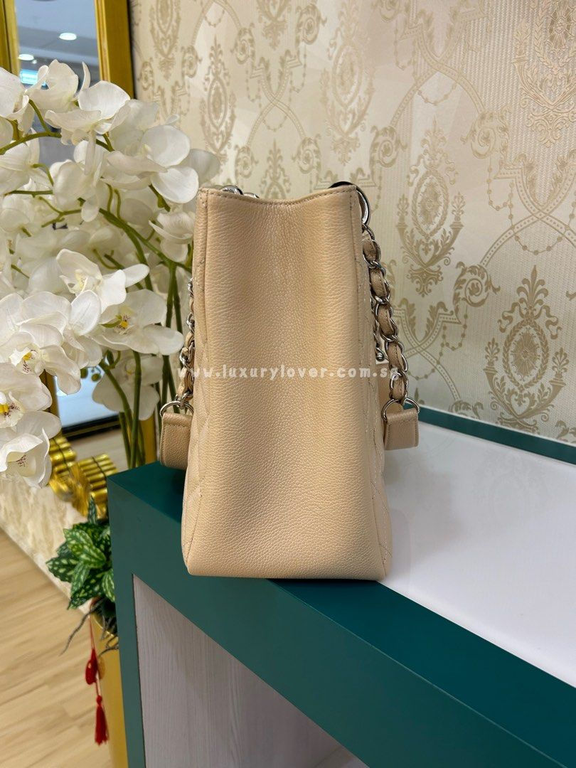 Thumbnail: #20 LNIB Chanel GST Beige Caviar SHW