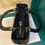 Thumbnail: Like New Lady Dior Medium Black Grained Calf SHW