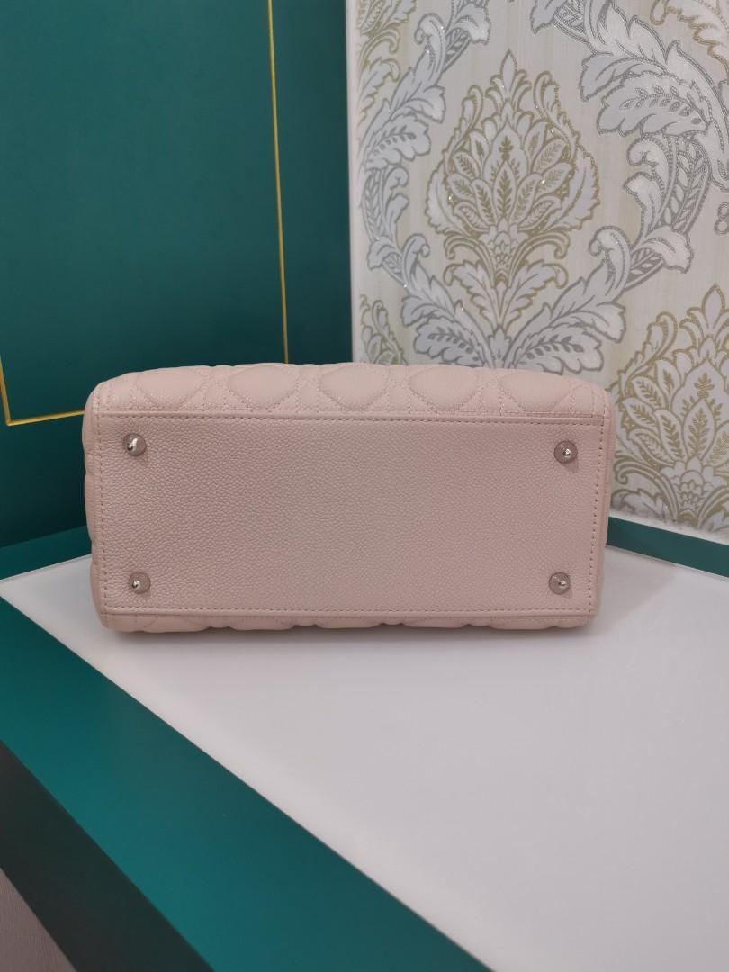 Thumbnail: Brand New Lady Dior Medium Powder Pink Grained Calf With SHW
