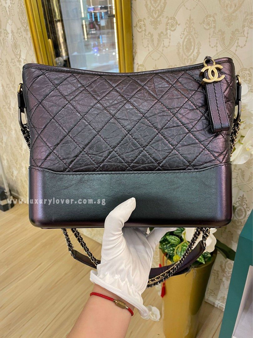 Thumbnail: #27 LNIB Chanel Gabrielle Hobo Medium/Large Iridescent Black