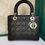 Thumbnail: Lady Dior Medium Black Lamb SHW