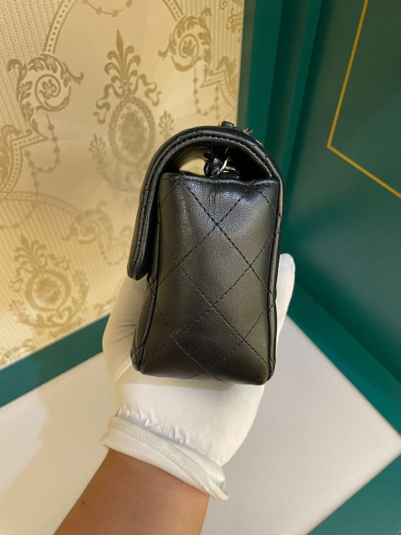 Thumbnail: #29 Chanel Mini Rectangle Black Lamb SHW