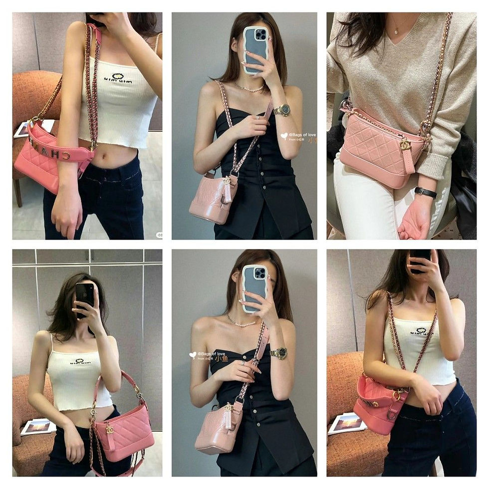 Thumbnail: #27 LNIB Chanel Gabrielle Hobo Small Pink Distressed Calf 3HW