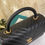 Thumbnail: #26 BNIB Chanel Coco Handle Medium Chevron Black Caviar GHW
