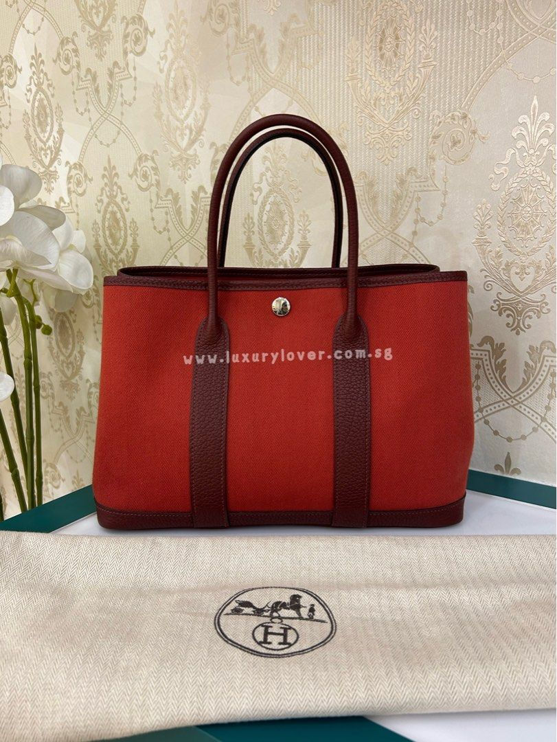 Hermes Garden Party 30 Canvas PHW