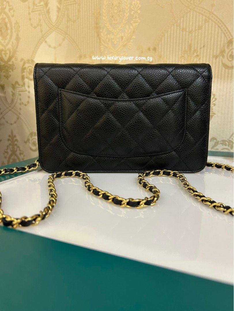 Thumbnail: BNIB Chanel Classic WOC Wallet on Chain Black Caviar GHW