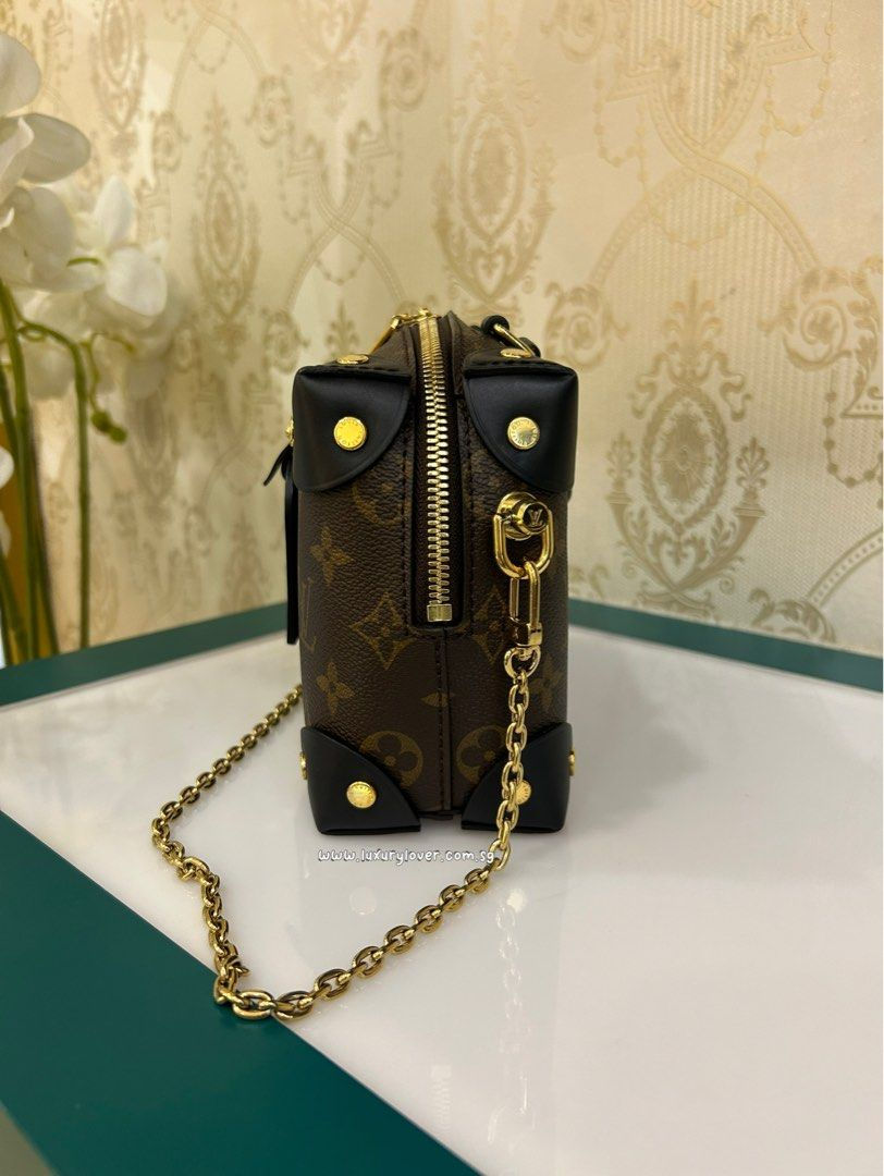 Thumbnail: LNIB LV Louis Vuitton Petite Malle Souple Monogram Canvas Black