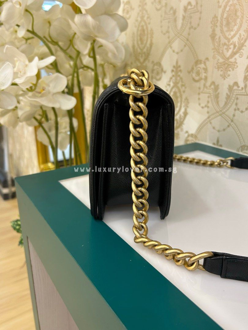 Thumbnail: #26 LNIB Chanel Boy Old Medium Black Caviar GHW