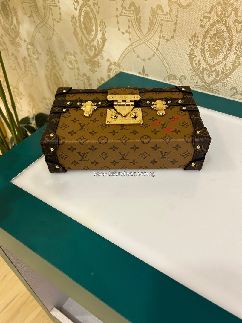 Thumbnail: LNIB LV Louis Vuitton Petite Malle Monogram Reverse GHW