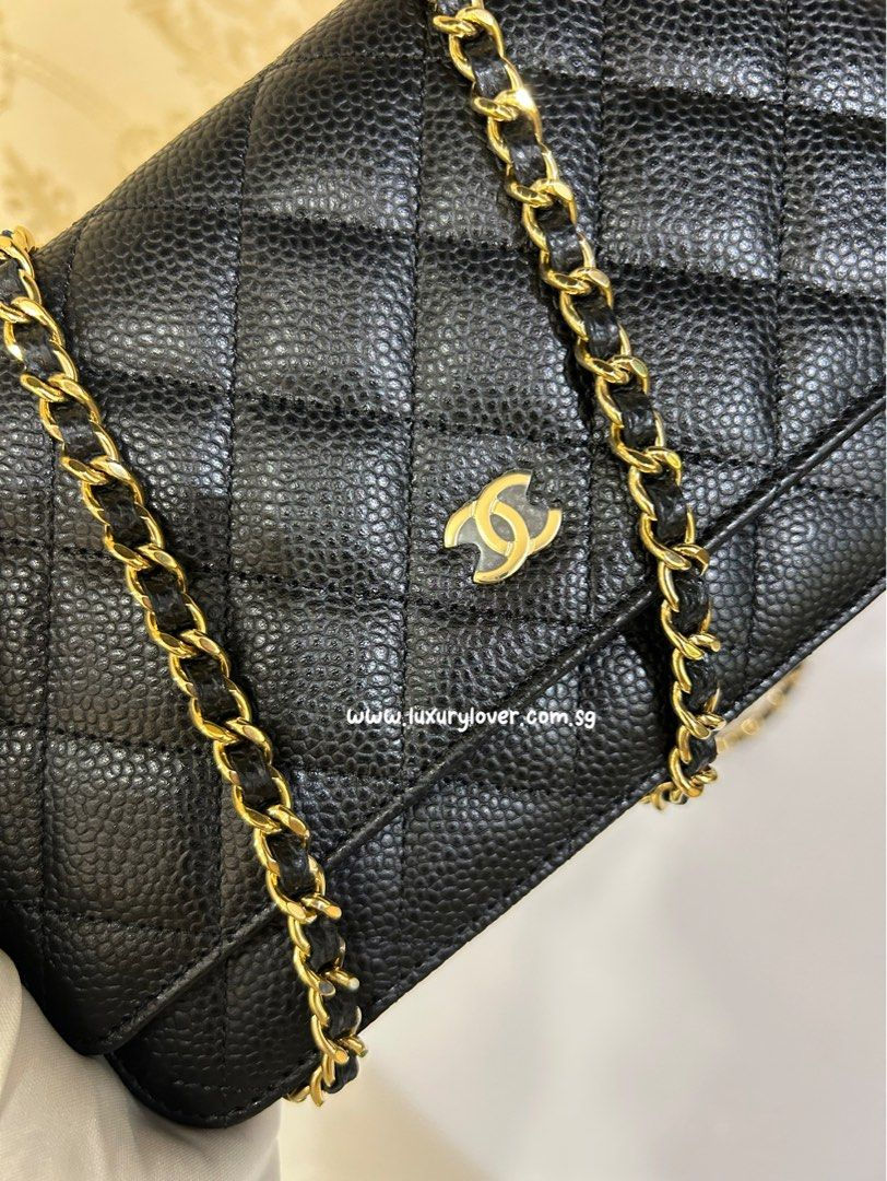 Thumbnail: BNIB Chanel Classic WOC Wallet on Chain Black Caviar GHW