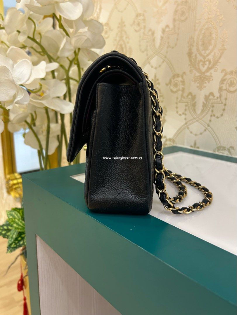 Thumbnail: #27 LNIB Chanel Medium Classic Double Flap Black Caviar GHW