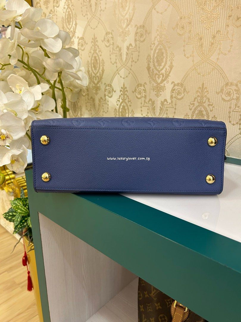 Thumbnail: Louis Vuitton LV Pont Neuf MM 2 Way Monogram Empreinte Blue GHW