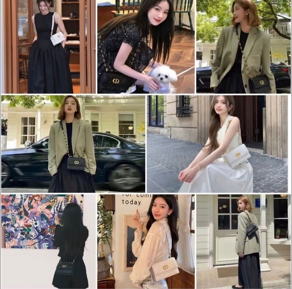 Thumbnail: Dior Miss Caro Mini Bag Black Lamb GHW(Cash S$2,450)