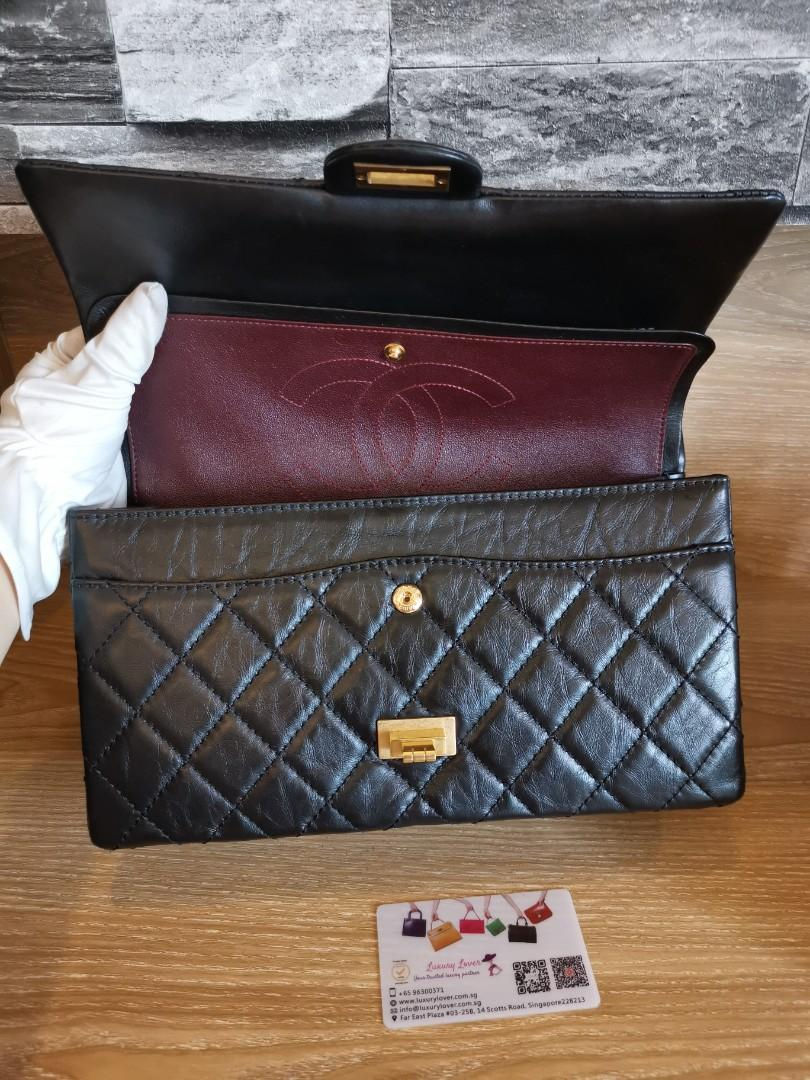 Thumbnail: #19 LNIB Chanel Reissue 2.55 226 Black Distressed Calf with GHW