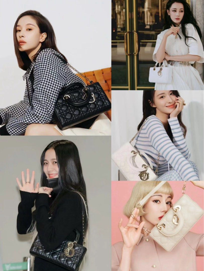 Thumbnail: BNIB Dior Small Lady D-Joy Bag Black Lamb LGHW