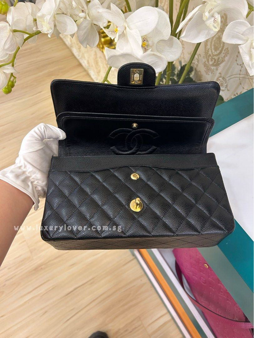 Thumbnail: #12 LNIB Chanel 24K Vintage Classic Double Flap Medium Black
