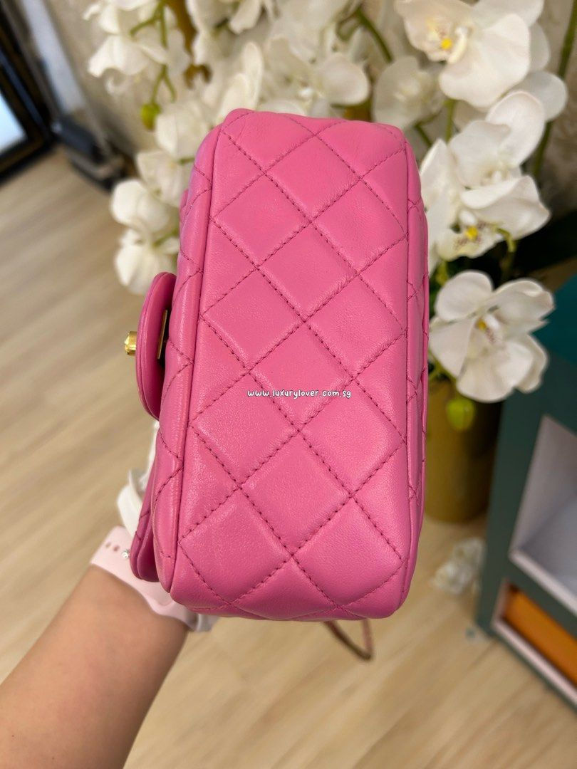 Thumbnail: Chanel Mini Square Pearl Crush Pink Lamb GHW