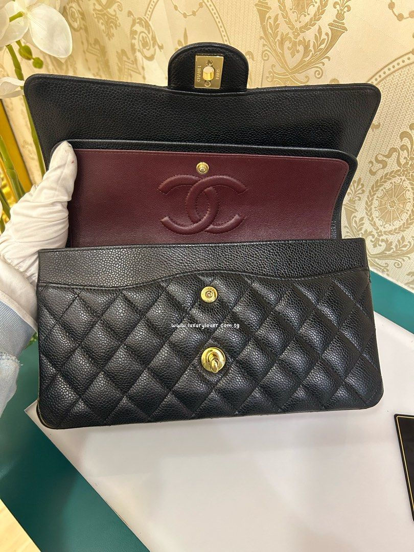Thumbnail: #27 LNIB Chanel Medium Classic Double Flap Black Caviar GHW