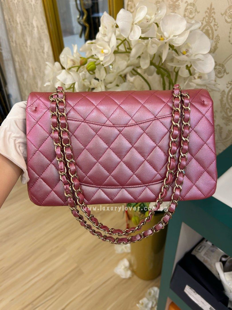 Thumbnail: LNIB Chanel Classic Double Flap Medium Iridescent Caviar